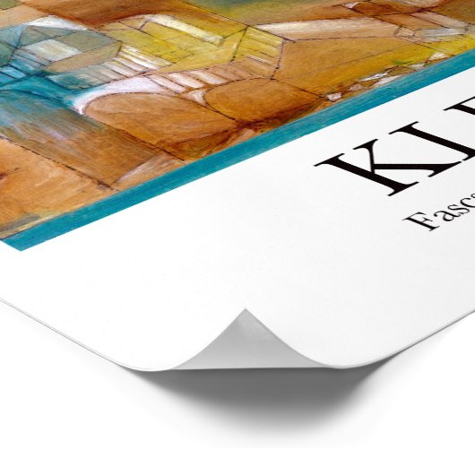 Fasçsade Brown-Green von Paul Klee Poster (Ecke)