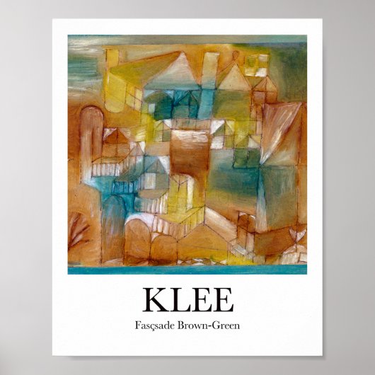Fasçsade Brown-Green von Paul Klee Poster (Vorne)
