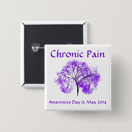 Faser Bewusstseins-Tag 2014 Button (Vorne & Hinten)