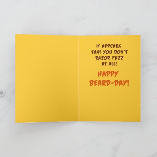 Fäserchen über Bärte (Geburtstag) Karte (Innenseite)