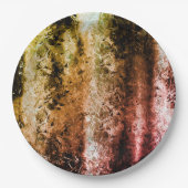 Fasergewebe im seltenen Alter und Schmutz oder Bre Pappteller (Vorderseite)