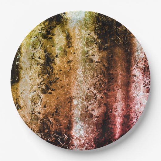 Fasergewebe im seltenen Alter und Schmutz oder Bre Pappteller (Vorderseite)