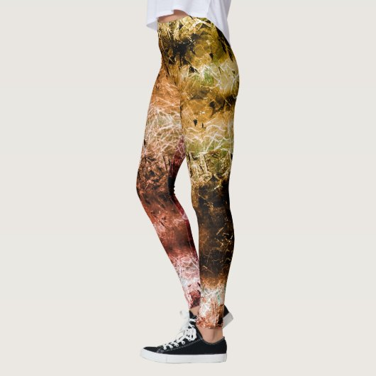 Faserstruktur und verbrannte oder schmutzige Fleck Leggings (Links)