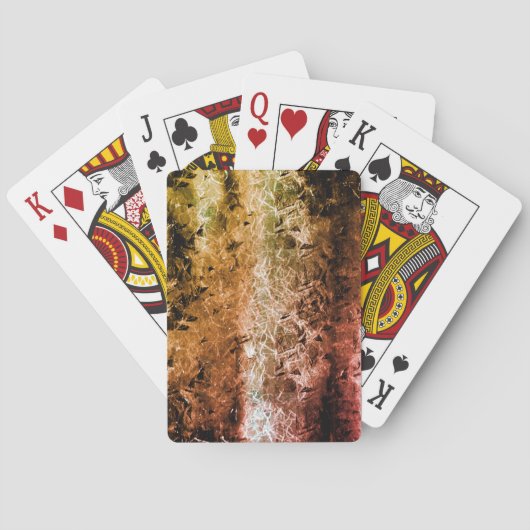 Faserstruktur und verbrannte oder schmutzige Fleck Spielkarten (Rückseite)