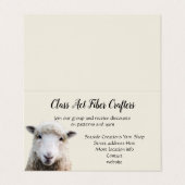 Faserverbinder für stehende Schafgarne Visitenkarten (Außenseite Aufgefaltet)