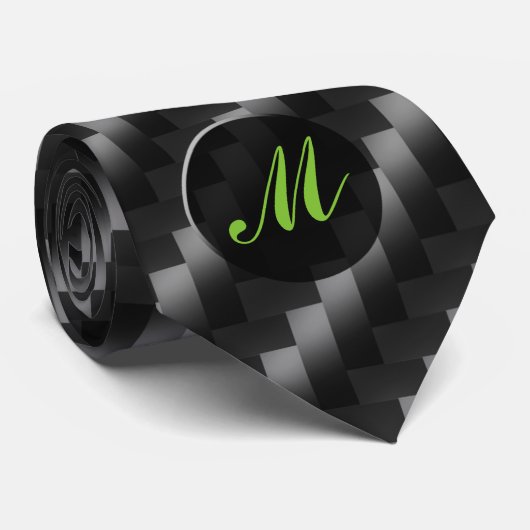 Faserverbund mit Monogramm Krawatte (Gerollt)