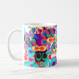 fashion abstract floral design kaffeetasse