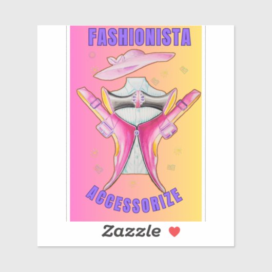 Fashion accessories women's sticker  (Blatt)