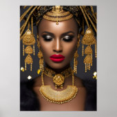Fashion African gold Black Juwelier Haar Choker Poster (Vorne)