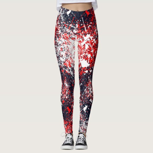 Fashion-Anweisung für mehrfarbige Spritzer Leggings (Vorderseite)