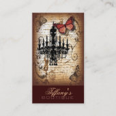 Fashion Beauty Salon Vintag Chandelier Designer Visitenkarte (Vorderseite)