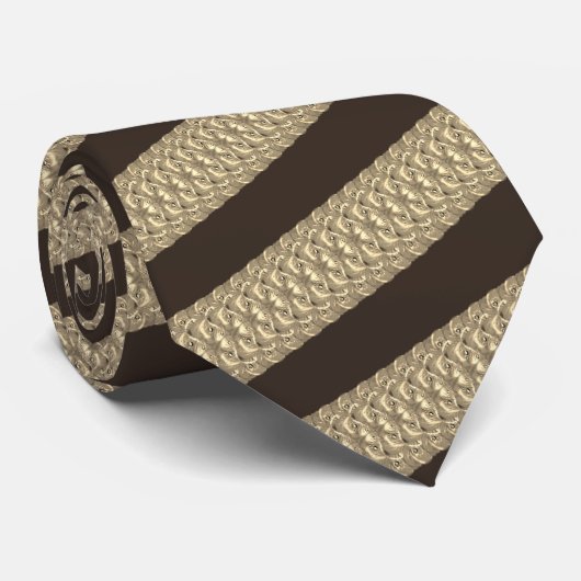 Fashion Beige Brown Krawatte (Gerollt)