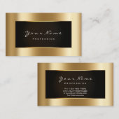 Fashion Blogger Gerahmt Black Frame Gold Lux Visitenkarte (Vorne/Hinten)