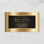 Fashion Blogger Gerahmt Black Frame Gold Lux Visitenkarte (Rückseite)