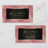 Fashion Blogger Gerahmt Black Frame Rose Button Visitenkarte (Vorne/Hinten)