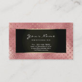 Fashion Blogger Gerahmt Black Frame Rose Button Visitenkarte (Rückseite)