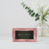 Fashion Blogger Gerahmt Black Frame Rose Button Visitenkarte (Stehend Vorderseite)