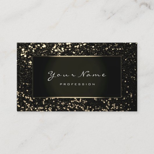 Fashion Blogger Gerahmt Black Frame Sepia Glitzer Visitenkarte (Vorderseite)