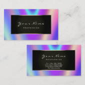 Fashion Blogger Gerahmt Black Frame Violet Fluores Visitenkarte (Vorne/Hinten)