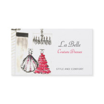 Fashion Boutique Couture Dressmaker Business Card