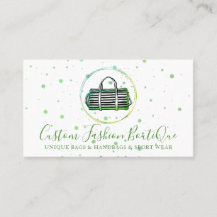 Fashion Boutique Green Store Tasche Visitenkarte