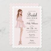 Fashion Bride Bridal Dusche Einladung (Vorne/Hinten)