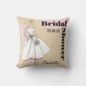 Fashion Bride Neutral Brautparty werfen Kissen (Vorderseite)