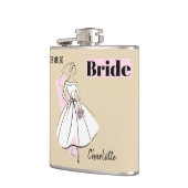 Fashion Bride Neutral Bride Name Flasche Flachmann (Links)