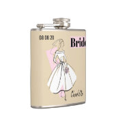 Fashion Bride Neutral Bride Name Flasche Flachmann (Rechts)