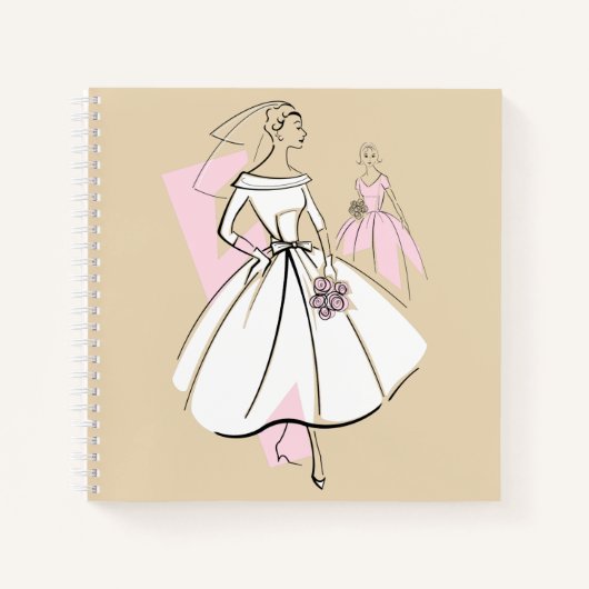 Fashion Bride Neutral Group Notebook-Quadrat Notizblock (Vorderseite)