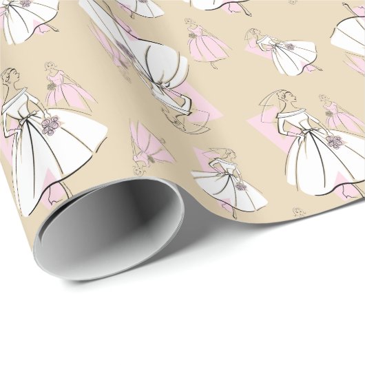 Fashion Bride Neutral Multiwrapping Papier Geschenkpapier (Rolleneckpunkt)