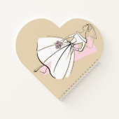 Fashion Bride Neutral Notebook Herz Notizblock (Rückseite)