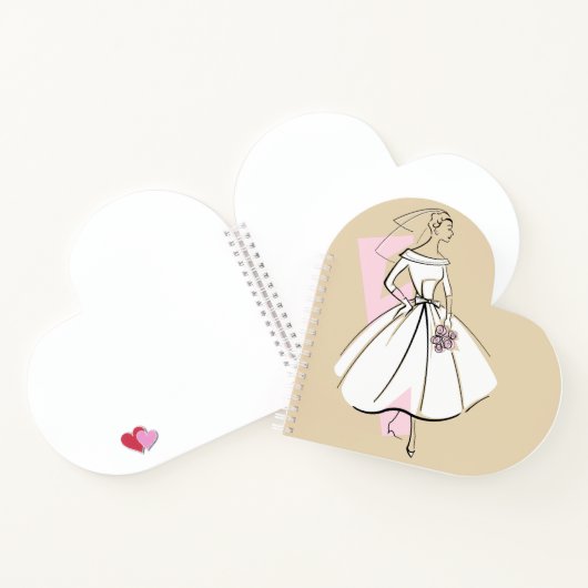 Fashion Bride Neutral Notebook Herz Notizblock (Innenseite)