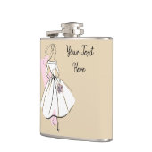 Fashion Bride Neutral Text Flasche Flachmann (Links)
