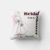 Fashion Bride Pink Brautparty Multiback Kissen (Vorderseite)