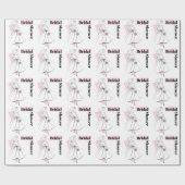 Fashion Bride Pink Brautparty Packpapier (Flach)