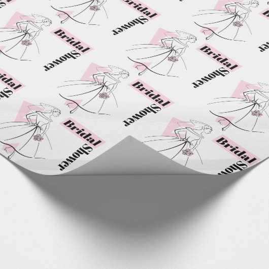 Fashion Bride Pink Brautparty Packpapier (Ecke)