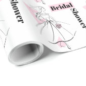 Fashion Bride Pink Brautparty Packpapier (Rolleneckpunkt)