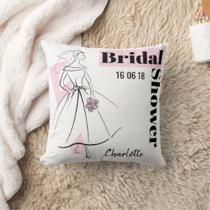 Fashion Bride Pink Brautparty rosa hinten Kissen