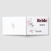 Fashion Bride Pink Bride Date Name Gästebuch (Voll)