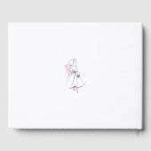 Fashion Bride Pink Bride Date Name Gästebuch (Rückseite)