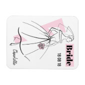 Fashion Bride Pink Bride flexibler Magnet (Horizontal)