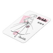Fashion Bride Pink Bride flexibler Magnet (Linke Seite)