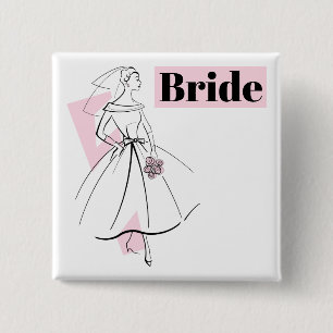 Fashion Bride Pink Bride Knopfplatz Button