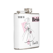 Fashion Bride Pink Bride Name Flasche Flachmann (Rechts)