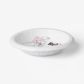 Fashion Bride Pink Bride Name Pappteller (Gewinkelt)