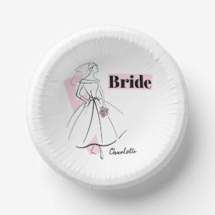 Fashion Bride Pink Bride Name Pappteller