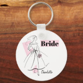 Fashion Bride Pink Bride Name Schlüsselanhänger ru (Vorderseite)
