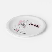 Fashion Bride Pink Bride Name Teller (Schrägansicht)