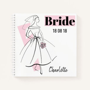 Fashion Bride Pink Bride Notebook-Platz Notizblock
